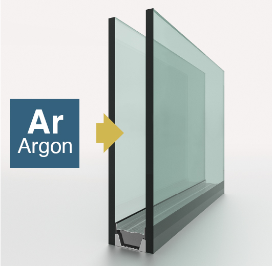 Argon gas in Anlin Windows and Doors